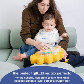 Birdsong Cuéntale al Sol (Count with the Sun) Bilingual Baby Musical Plush Toy - Spanish & English Counting 1-10 Toy for Babies 0+, Sensory Infant