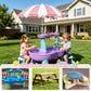 Belamilo Water Table Umbrella, UV Protection Beach & Picnic Table Umbrella, Heavy Duty Portable Outdoor Shade for Sand Play, Camping, Garden