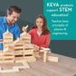 MindWare KEVA Contraptions, Wooden Blocks Building Set, Marble Run Kit, Includes 2 Balls - 400 Planks