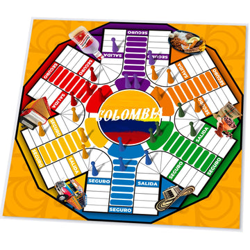 PAP Products PARQUES MAGNÉTICO Colombiano para 2 a 6 Jugadores Colombian Parques Board Game, Parcheesi Board Game, Juegos De Mesa para Adultos