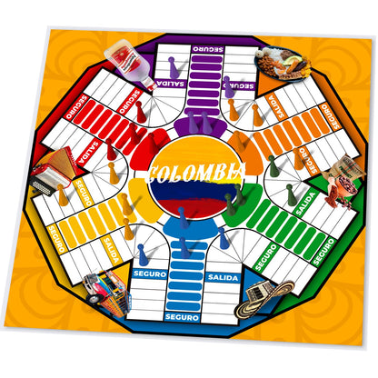 PAP Products PARQUES MAGNÉTICO Colombiano para 2 a 6 Jugadores Colombian Parques Board Game, Parcheesi Board Game, Juegos De Mesa para Adultos