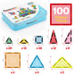 PicassoTiles 100PC Travel Nano Magnetic Tiles Construction Building Blocks Toy with Storage Case Educational STEM Learning Build Kit 3D Magnet Tile