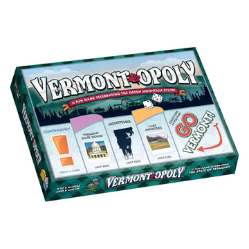 Late for The Sky Vermont-Opoly State Themed Family Board Game, Vermont Strategy Board Game for Adults and Kids, Ages 8+, 2-6 Players, Traditional or 1