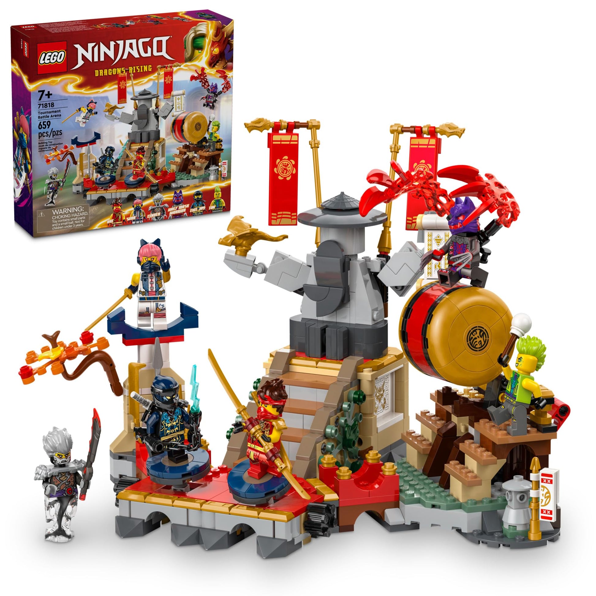 LEGO NINJAGO Tournament Battle Arena Playset with 6 Minifigures, Action Toy for Kids, Ninja Toy Building Set, Birthday Gift Idea for Boys and Girls
