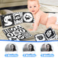 KUANGO Newborn Toys Black and White Baby Toys 0-3 Months High Contrast Baby Toys for Newborn - High Contrast Baby Soft Book Infant Tummy Time Toys