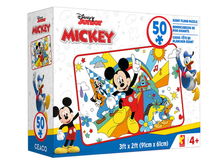 Ceaco Disney Clubhouse 50 PC Floor Puzzle - Family Fun Extra Large Jigsaw - Finished Size is 3' x 2'