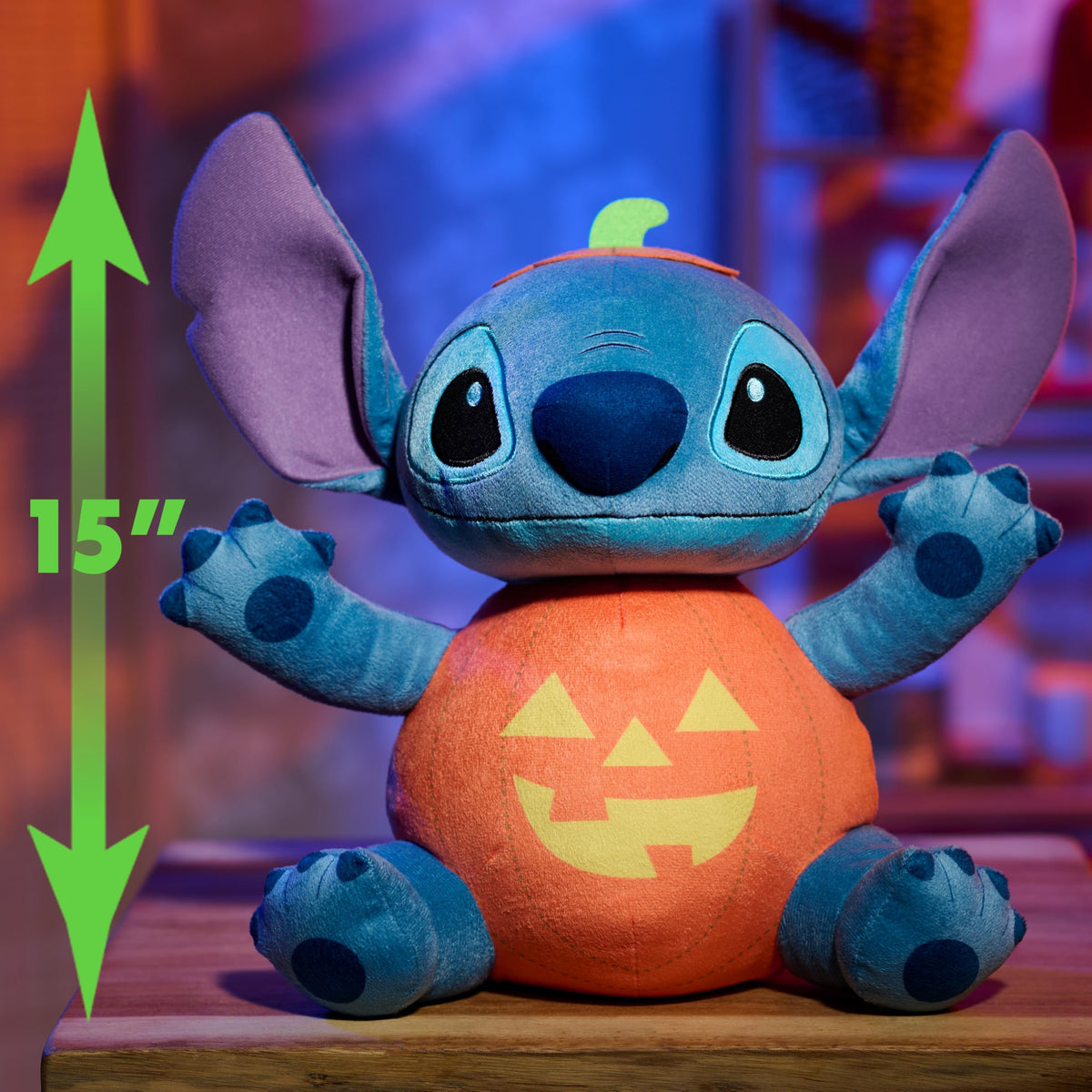 Disney Stitch Halloween Large Plush 15" Tall