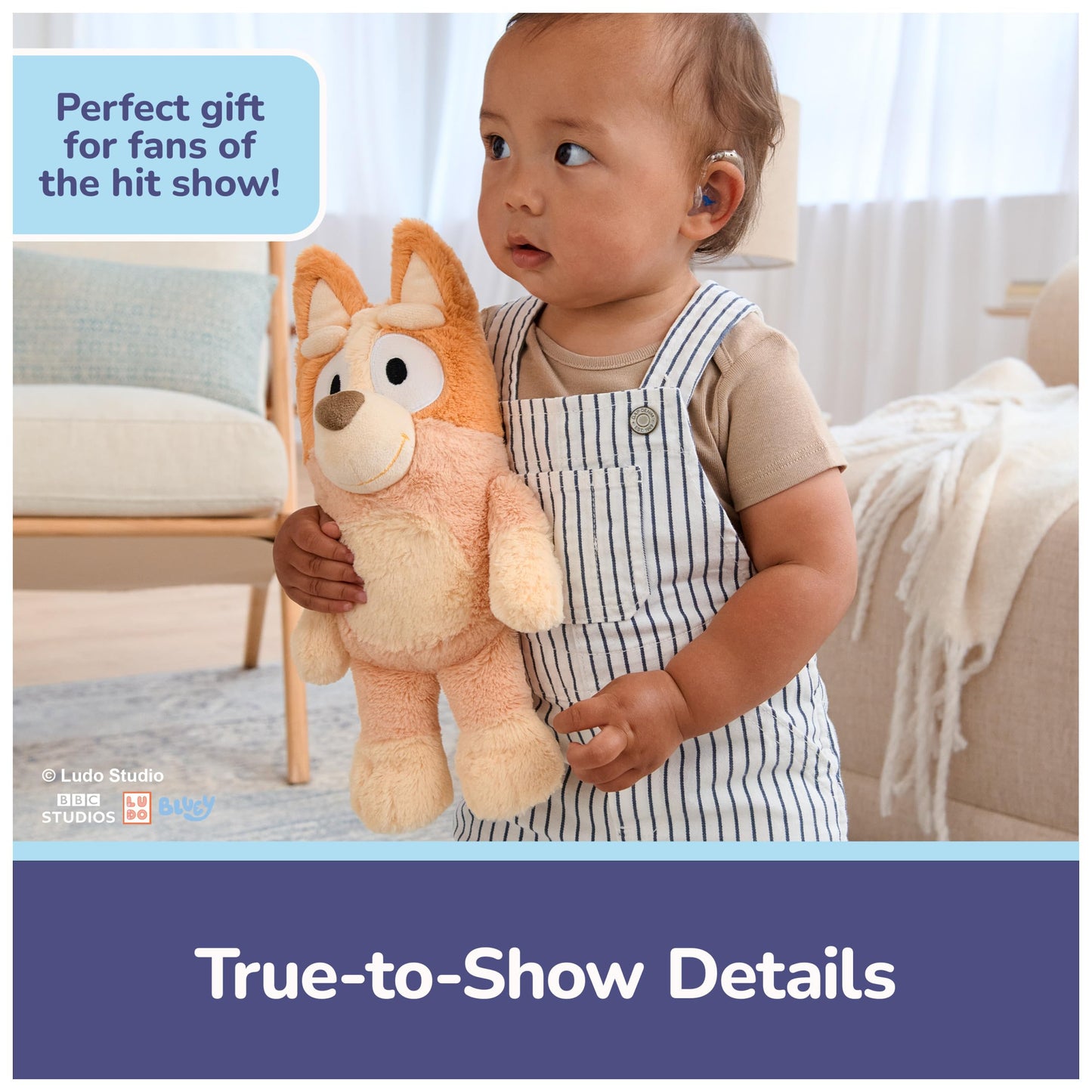 GUND Bluey Sustainably Soft Bingo 13-Inch Plush Toy, Ages 0+