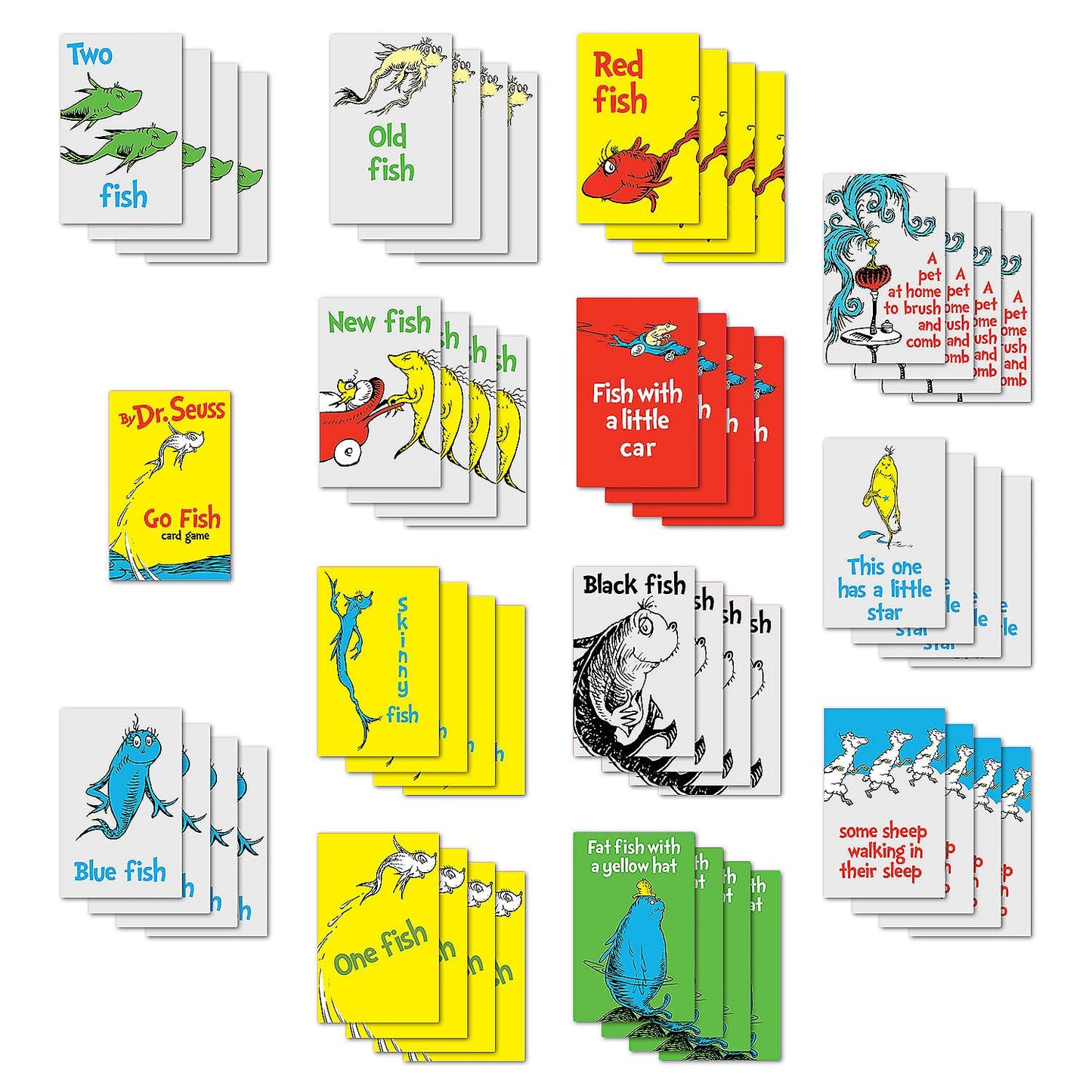 Fun Express Dr. Seuss Go Fish Card Games 12 Pack - Classic Kids Card Games for Ages 4-8 | Family Game Night Playing Cards for Toddlers & Preschool |