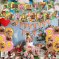 Animal Cross-ing Themed Birthday Party Supplies,Animal Game Balloons Decorations for New Horizons Party Happy Birthday Balloons, Cupcake Toppers, Cake
