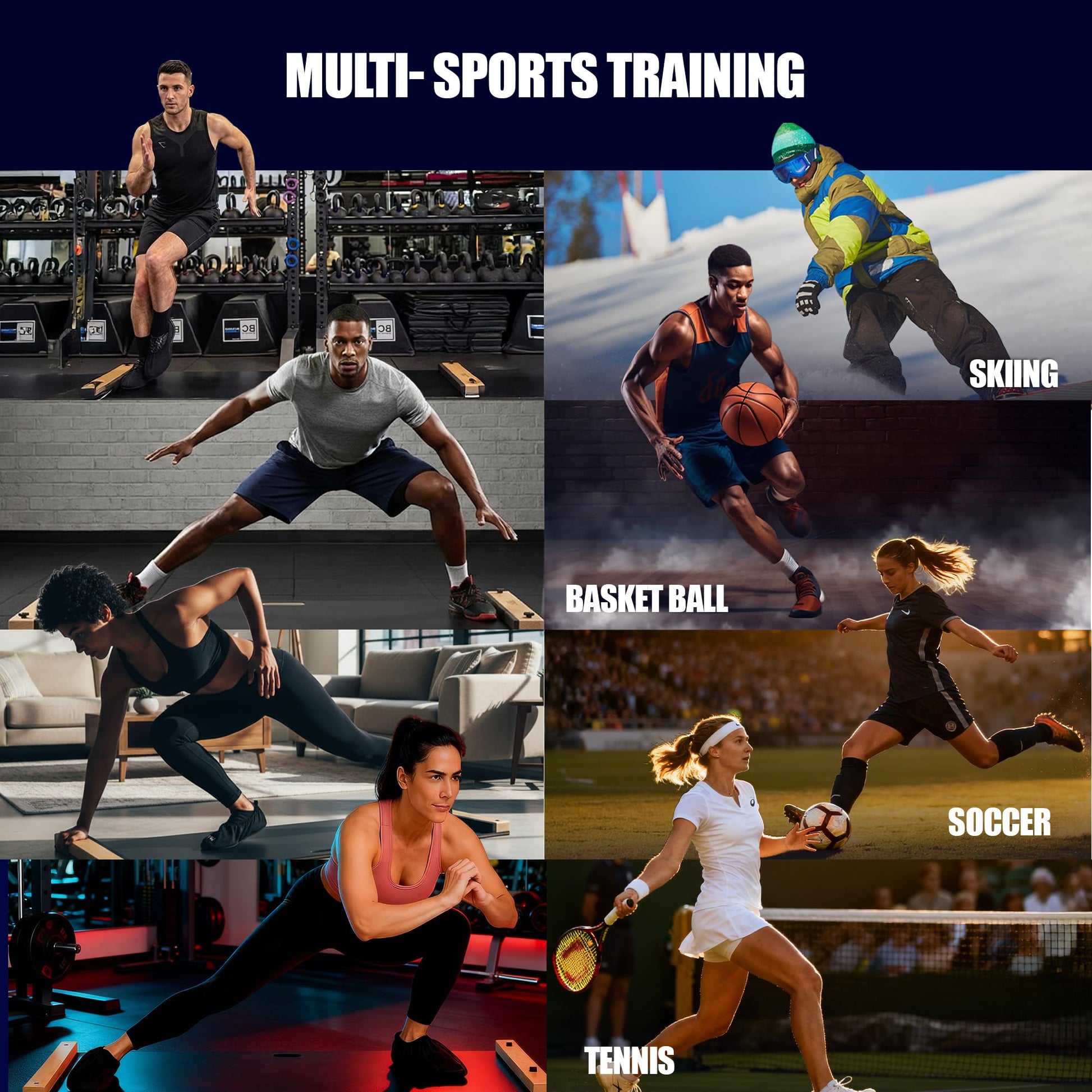 MaXXSlide Adjustable Slide Board (5ft or 6ft) - Premium Lateral Training Board for Hockey, Speed, Agility & Home Fitness | Includes Booties & Glide