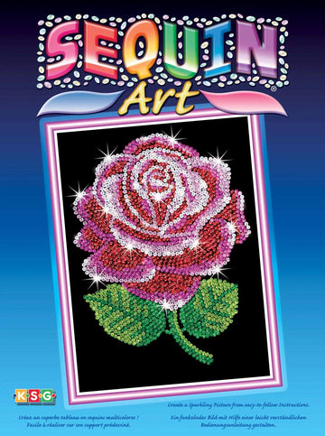 Sequin Art Blue, Red Rose, Sparkling Arts and Crafts Picture Kit, Creative Crafts