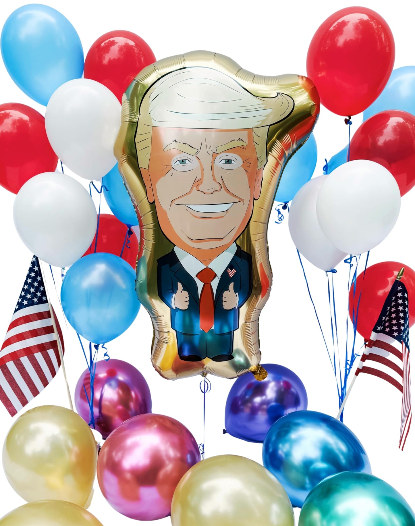 40-Inch Donald Trump Gold Foil Balloon