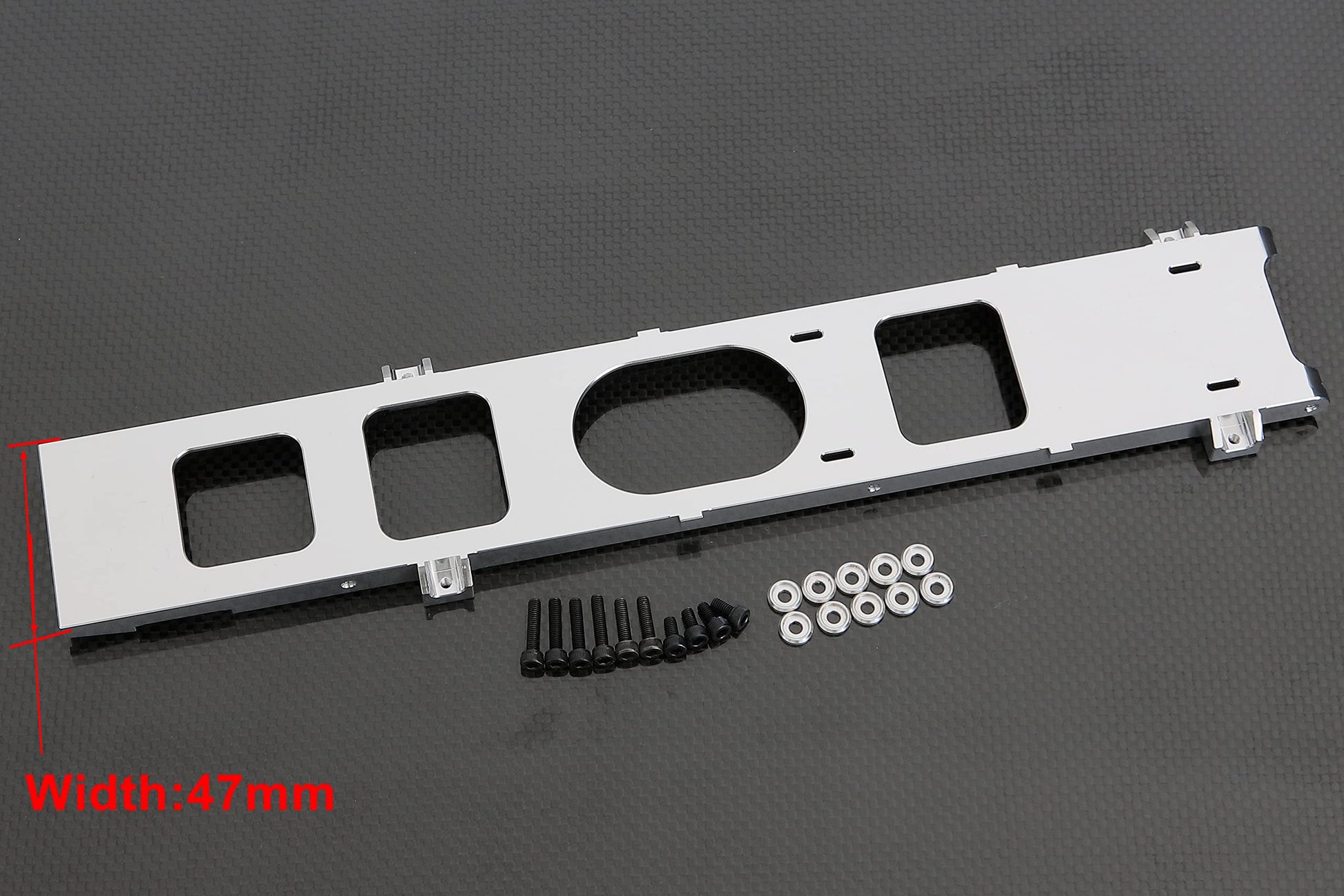 T-rex 600ESP RC Helicopter CNC Aluminum Alloy Bottom Plate for Align Trex 600 Heli Part (Width :47mm)