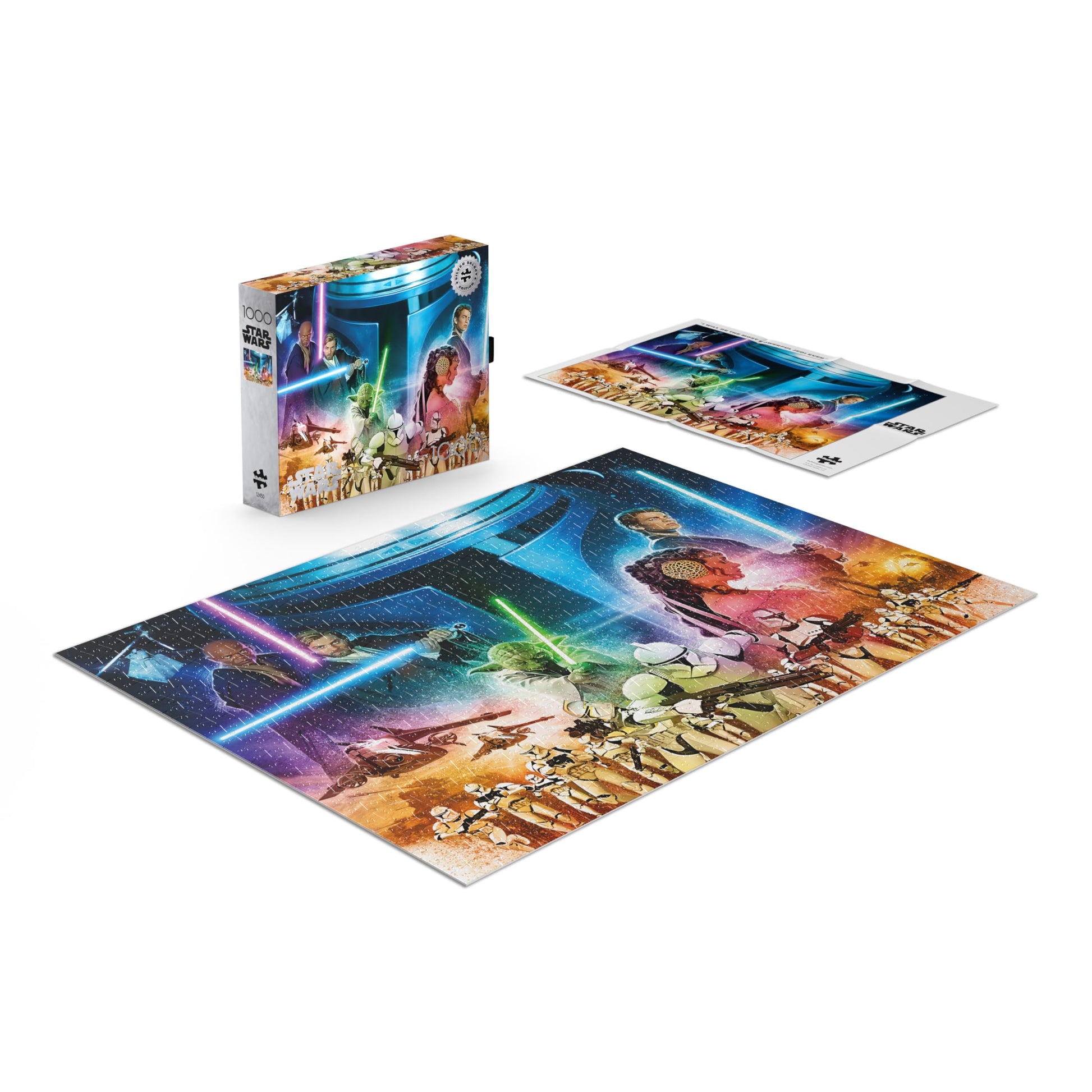 Buffalo Games Star Wars™ Silver Select Attack of the Clones 1000 Piece Jigsaw Puzzle - 26.75 x 19.75 in - Full Color Poster - High Resolution Artwork