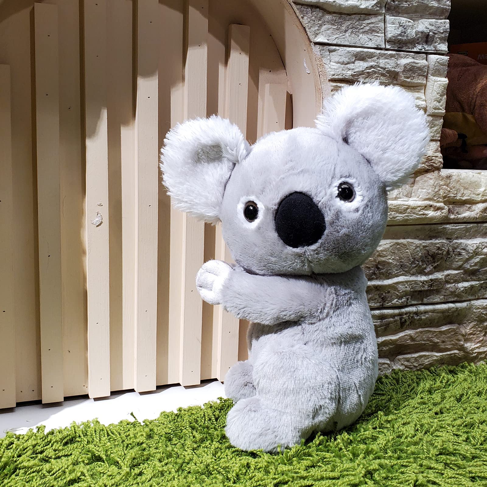WEIGEDU Huggable Koala Bear Stuffed Animal Furry Cuddly Ears Koala Bear Plush Toy for Boys Girls Babies Kids Birthday Bedtime Gifts, 12.6“ Gray