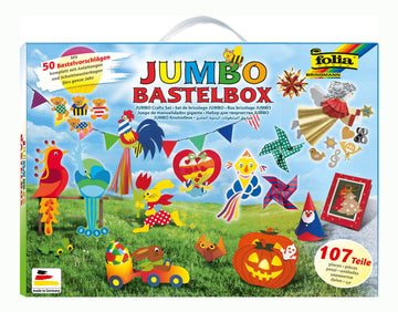 Folia 50915/1 Jumbo Craft Case with 107 Pieces, Huge Selection of Craft Materials for Children and Adults