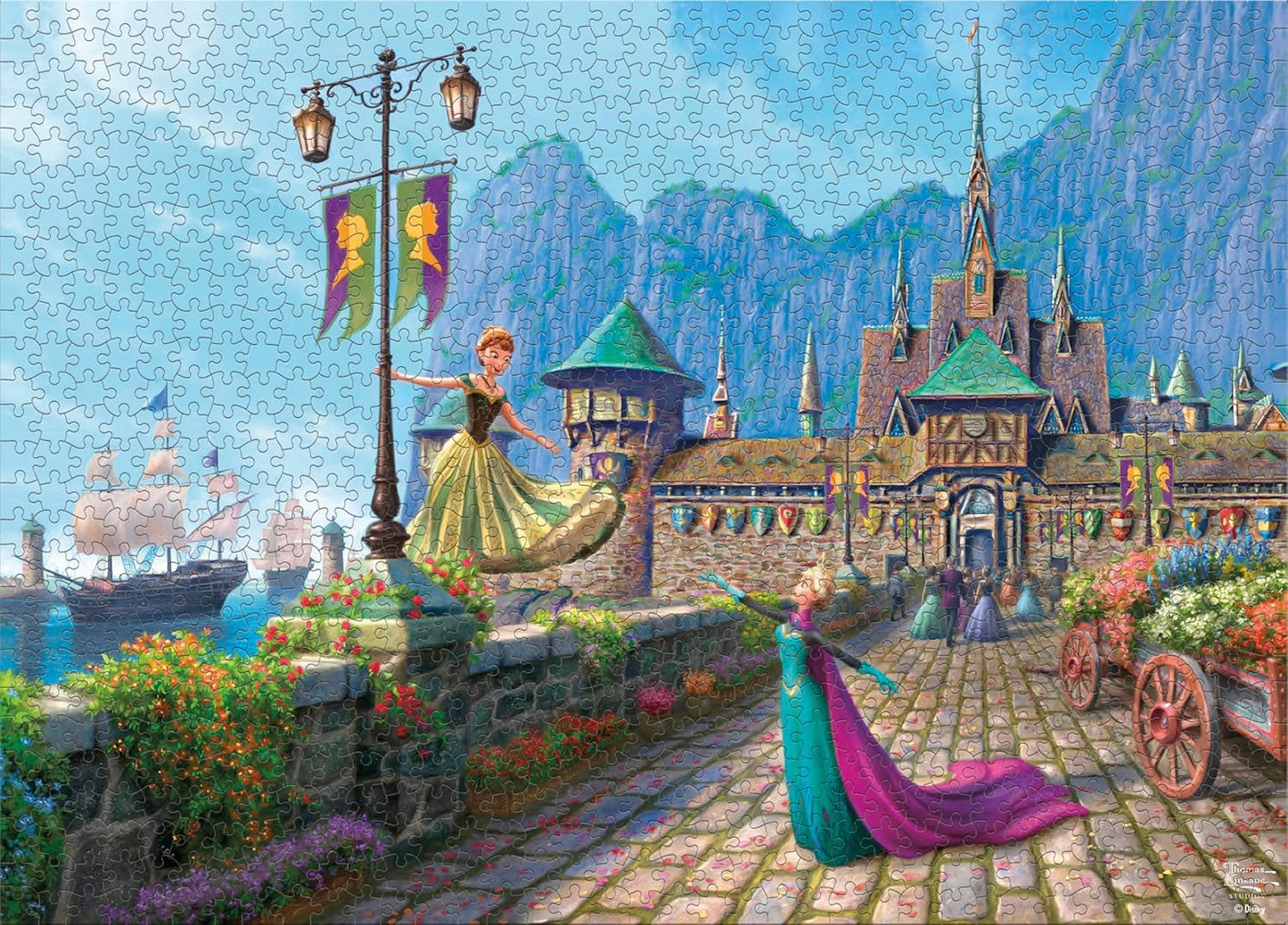 Ceaco - Thomas Kinkade Disney - Frozen Celebration - 1000 Piece Puzzle