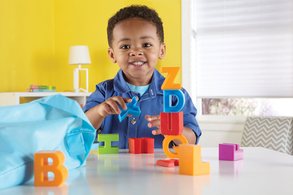 Learning Resources Letter Blocks - ABC Toddler Learning, Alphabet Puzzle, Learn to Read, Fine Motor Toys, Montessori, Preschool Classroom Must Haves