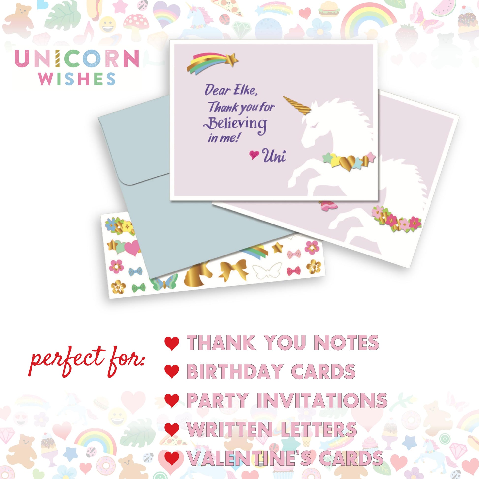 Mrs. Grossman's Design Your Own Sticker Notecards Card Making Kit - includes 8 Cards, Envelopes, and Classic Stickers - Create DIY Thank You