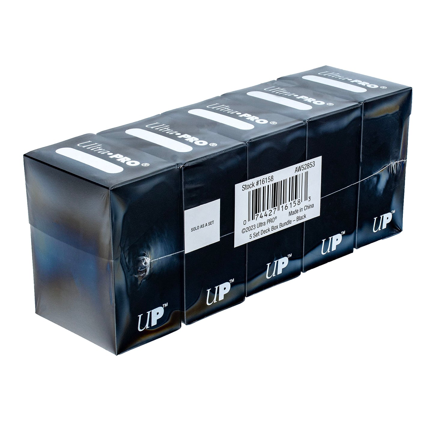 Ultra Pro - Deck Boxes Set of 5 (Black) Perfect for Storing & Protecting Pro Magic, Pokemon & YuGiOh Cards, Great for Collectible Cards