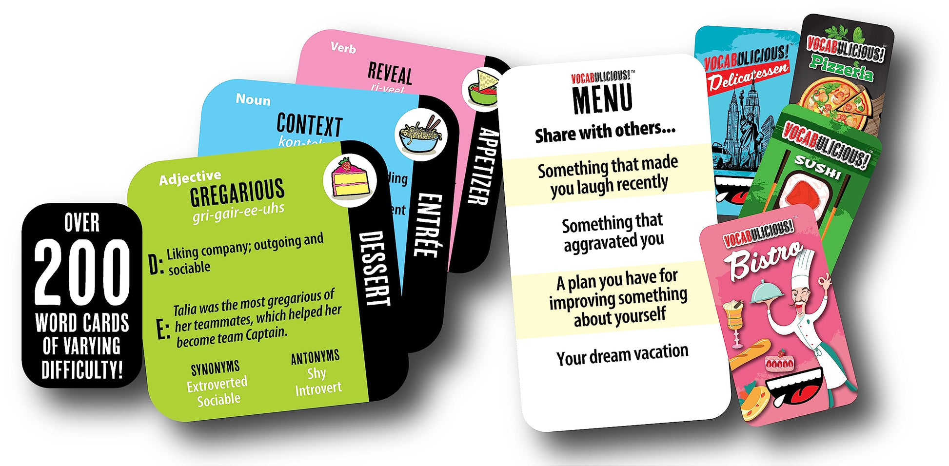 Semper Smart Games VOCABULICIOUS! The Vocabulary, Word, and Conversation Activity for Kids and Families - Fun Educational Game for Learning Vocabulary