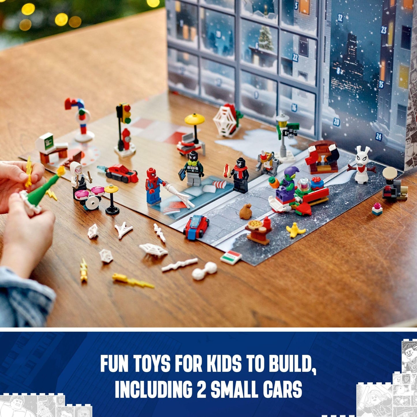 LEGO Marvel Spider-Man Advent Calendar 2024 for Kids - Christmas Advent Calendar with Mini Builds & 5 Minifigures, Ages 7+ - Spider-Man Toy for Boys &