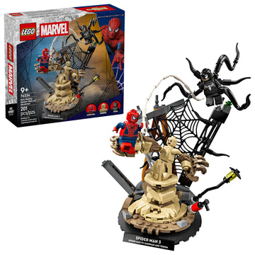 LEGO Marvel Epic Battle: Spider-Man vs. Sandman Building Toy for Boys & Girls - Super Hero Playset W/Venom, Sandman, & Spider-Man Minifigures - Gift