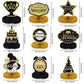 9PCS Retirement Party Decorations Gold Retirement Party Centerpiece Honeycomb Glitter Table Decorations Toppers for Happy Retirement Party Supplies