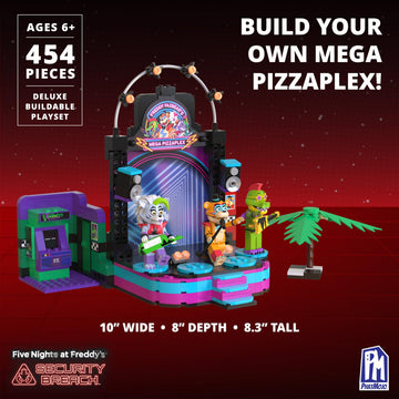 Five Nights AT Freddy’S - Phat$tacks Mega Pizzaplex Deluxe Buildable Playset (454 Pieces, Series 1)