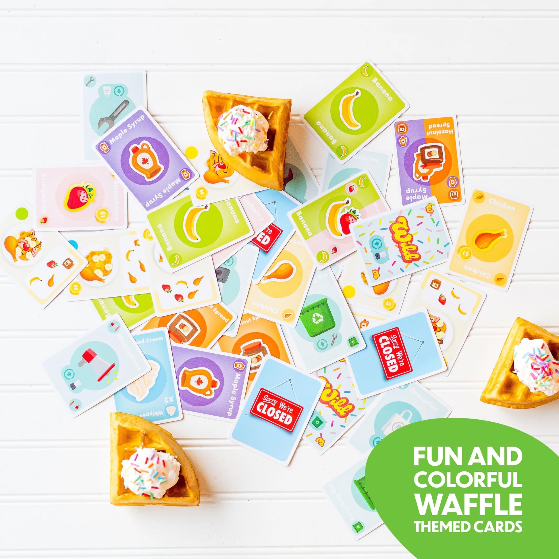 Lovemore Games Top Waffle Card Game - Beautifully Delicious Game for Kids, Teens, Adults, and Family Game Night - Great Gift for Ages 7+, 2-6 Players