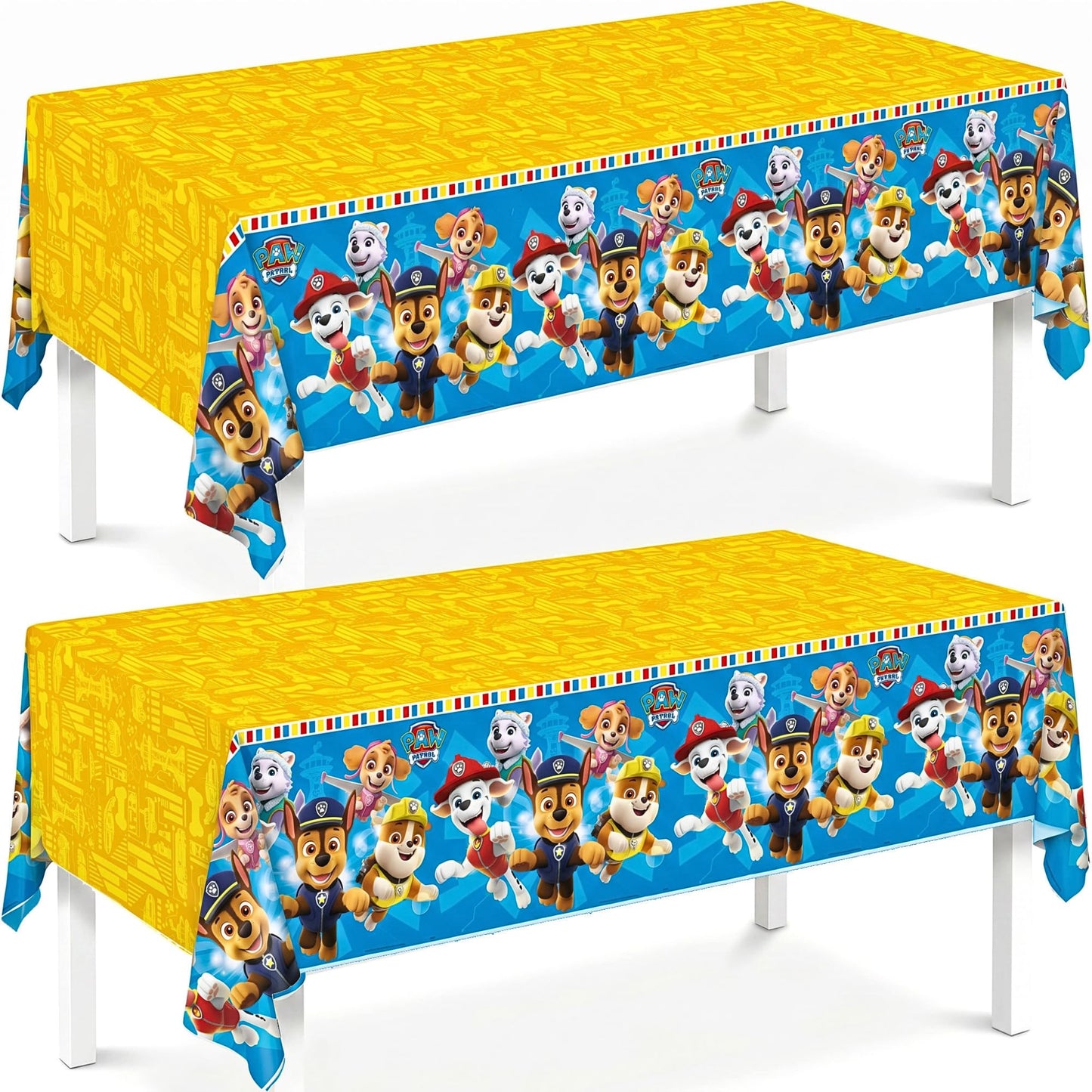 Paw Patrol Tablecloth 2-Pack - Paw Patrol Birthday Decorations for Party