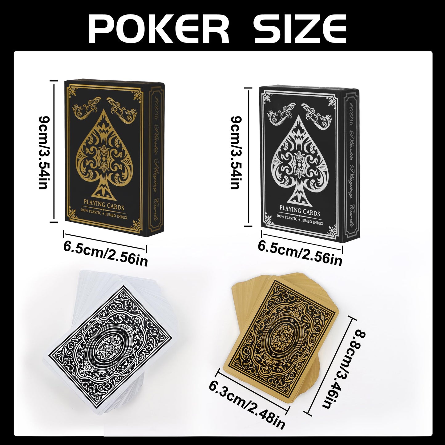 Etyishe Plastic Playing Cards,Waterproof Cards,Deck of Cards,Jumbo Large Print Playing Cards for Adult Senior,Premium Poker Card Set for Fun Pool