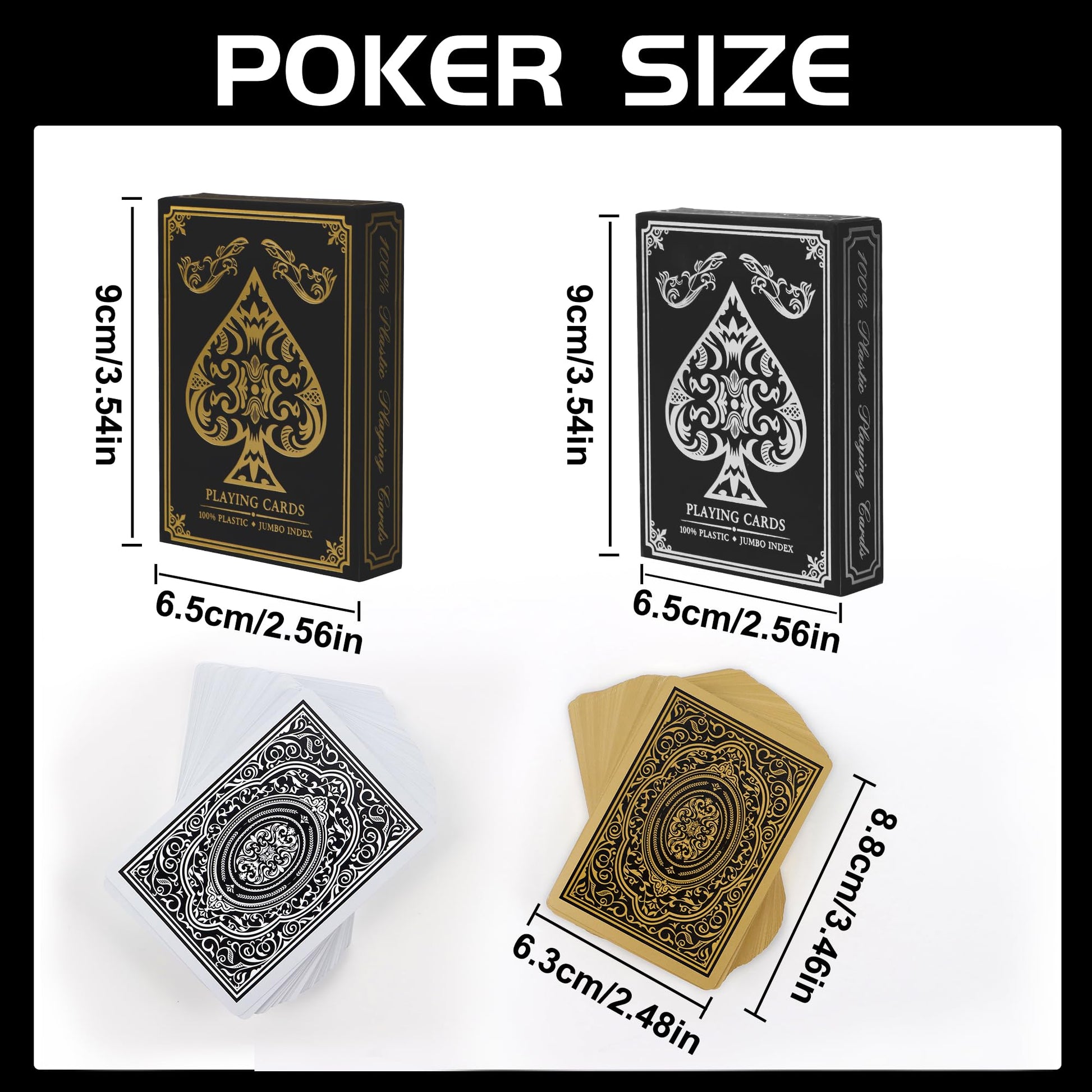 Etyishe Plastic Playing Cards,Waterproof Cards,Deck of Cards,Jumbo Large Print Playing Cards for Adult Senior,Premium Poker Card Set for Fun Pool