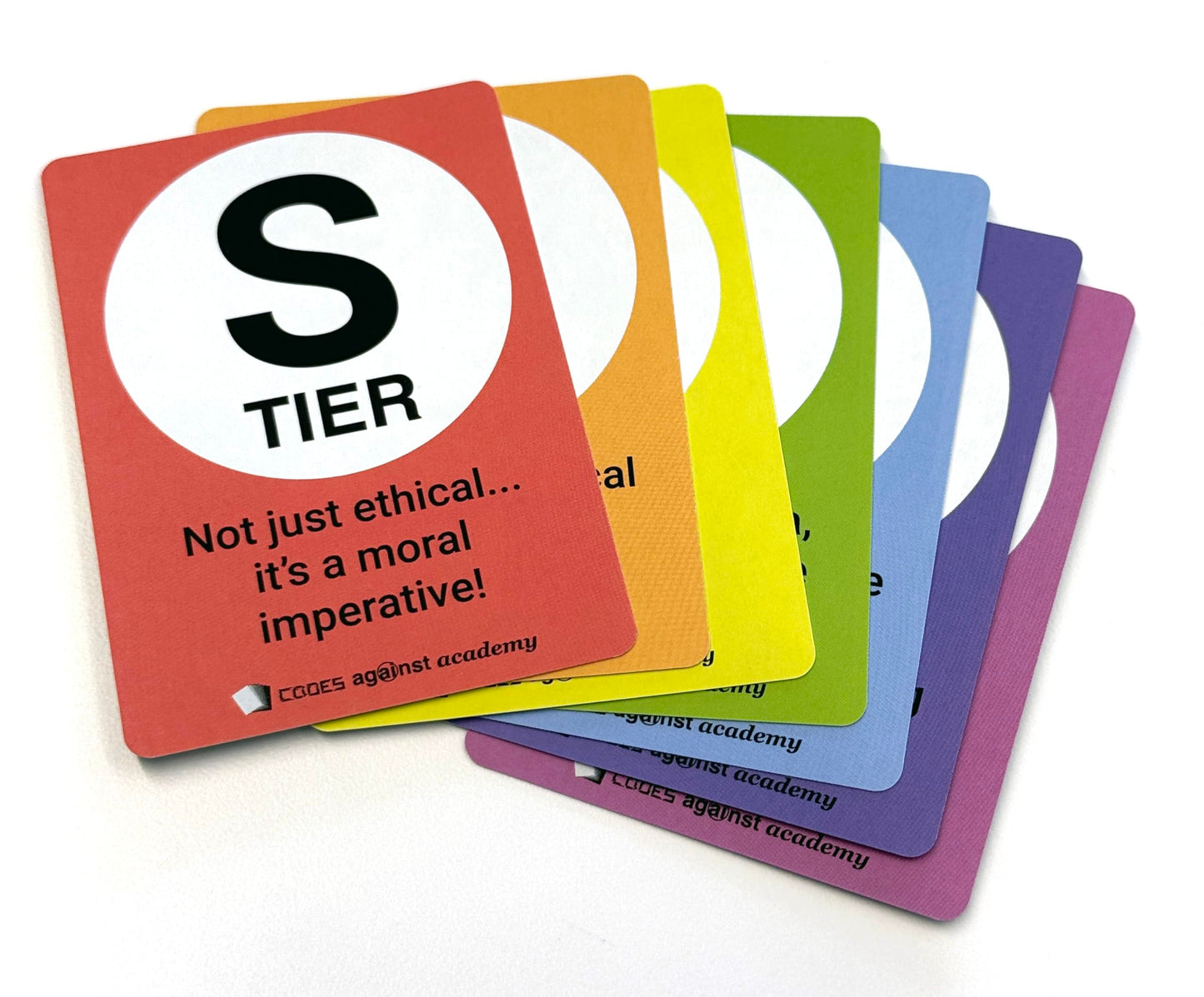 Codes Against Academy: AI and Ethics in Education Discussion Card Deck - Discussion Starter and Tier List Training Exercise for AI in Schools -