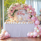 Besutolife White Tulle Table Skirt 6ft Wrinkle-Free Tutu Tablecloth for Gender Reveal, Wedding, Birthday, Reception, Banquet, Photo Booth, Party Table