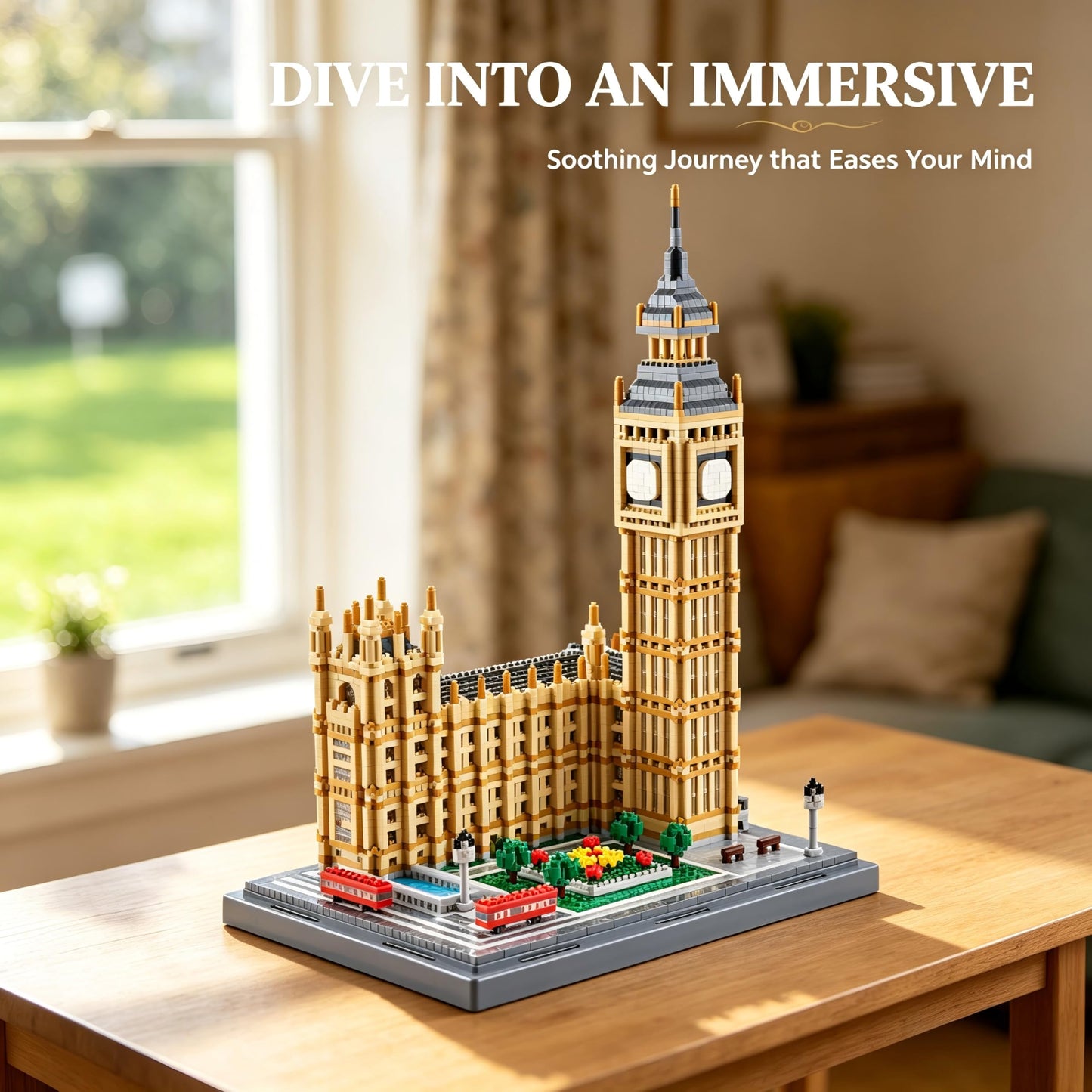 Komvoor World Famous Architecture Micro Building Blocks Set 4112 PCS - London Big Ben DIY Collectible Model for Lovers, Adults or Teens Ages of 14+