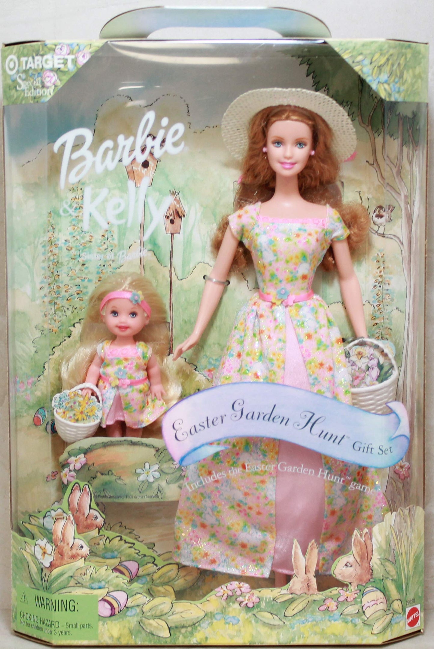 Special Edition Barbie & Kelly Easter Garden Hunt Gift Set 12" and 4" Figure includes the Easter Garden Hunt game!