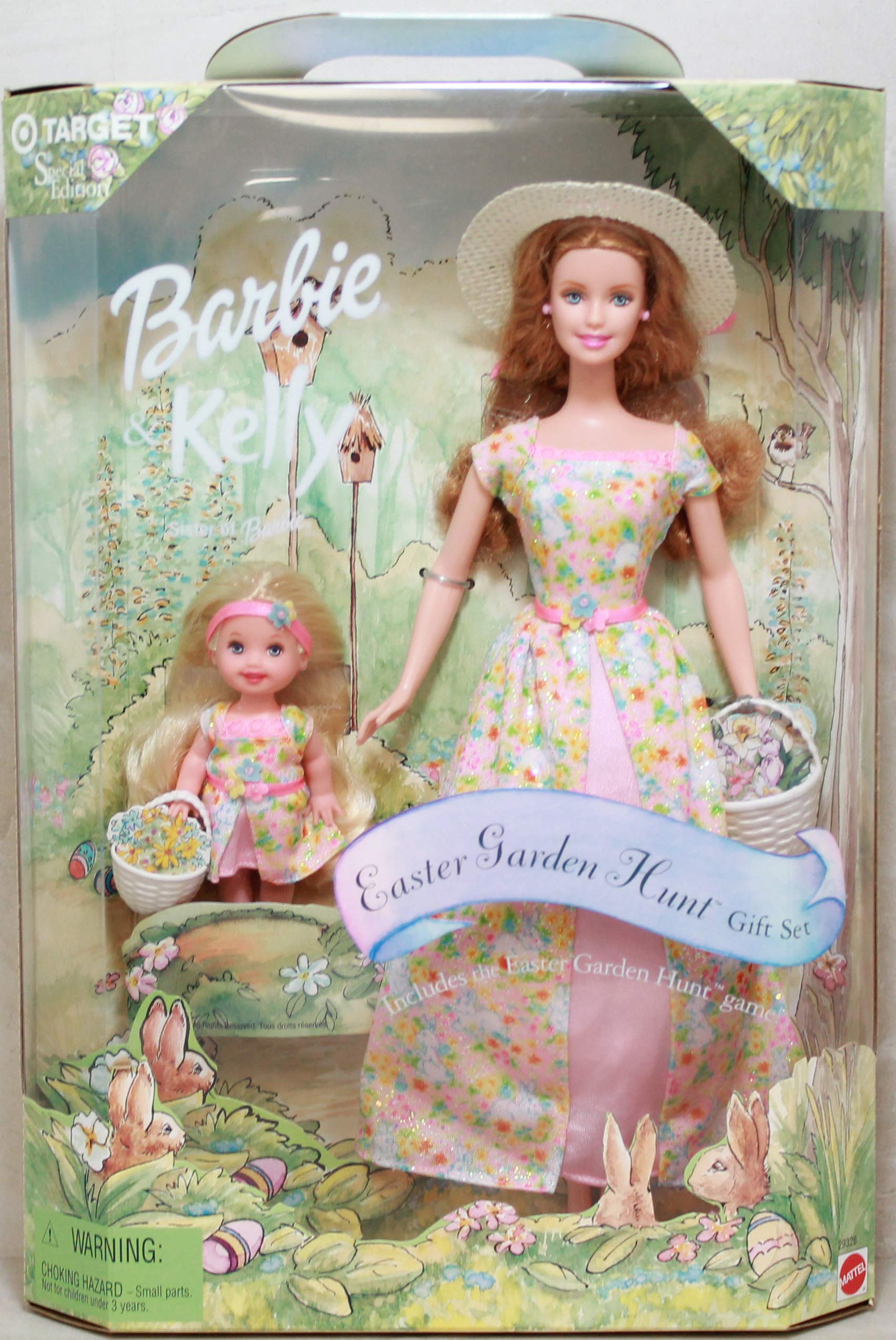Special Edition Barbie & Kelly Easter Garden Hunt Gift Set 12" and 4" Figure includes the Easter Garden Hunt game!
