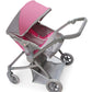 Badger Basket Voyage Twin Carriage Doll Stroller for 18 to 20-Inch Dolls with Rotating Pram Handle and Storage Features - Perfect for Little Mommies
