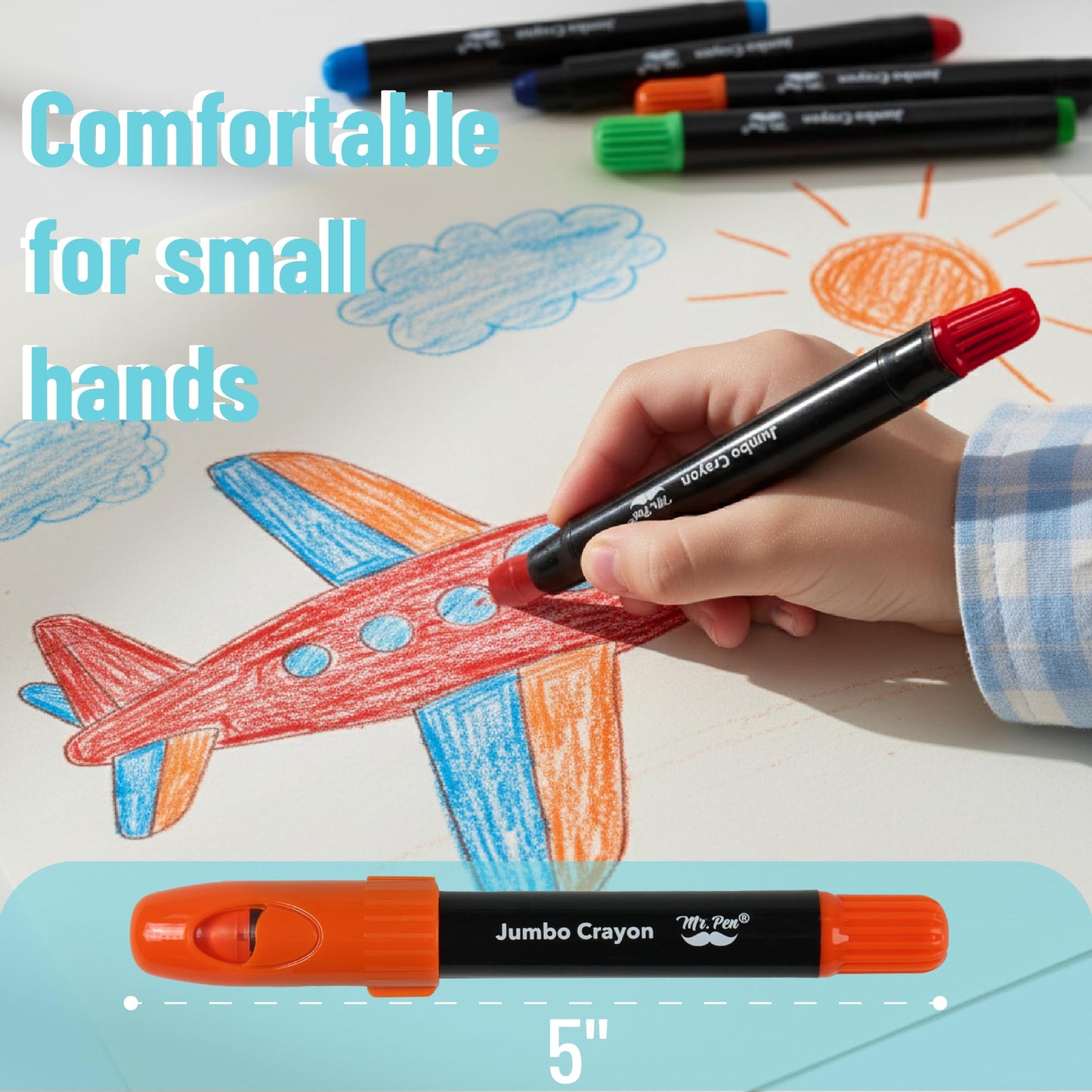 Mr. Pen- Jumbo Twistable Crayons, 12 Pack, Multicolor