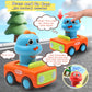 Pbooo Toy Cars for Toddlers, Press and Go Animal Cars, Baby Toy Set