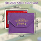 PU Leather Mahjong Card Sleeve Holder, 7x5.5 Inch Magnetic Closure?Purple?