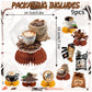 9 PCS Coffee Honeycomb Centerpieces Coffee Table Decorations Table Topper for Coffee Party Decorations Coffeehouse Birthday Party Supplies