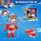Super Wings 5" Transformable Toys 4-Pack Action Figure Tobot, Transforming Airplane Robot Toys for Boys & Girls Age 3+, Gifts for Preschool Kids