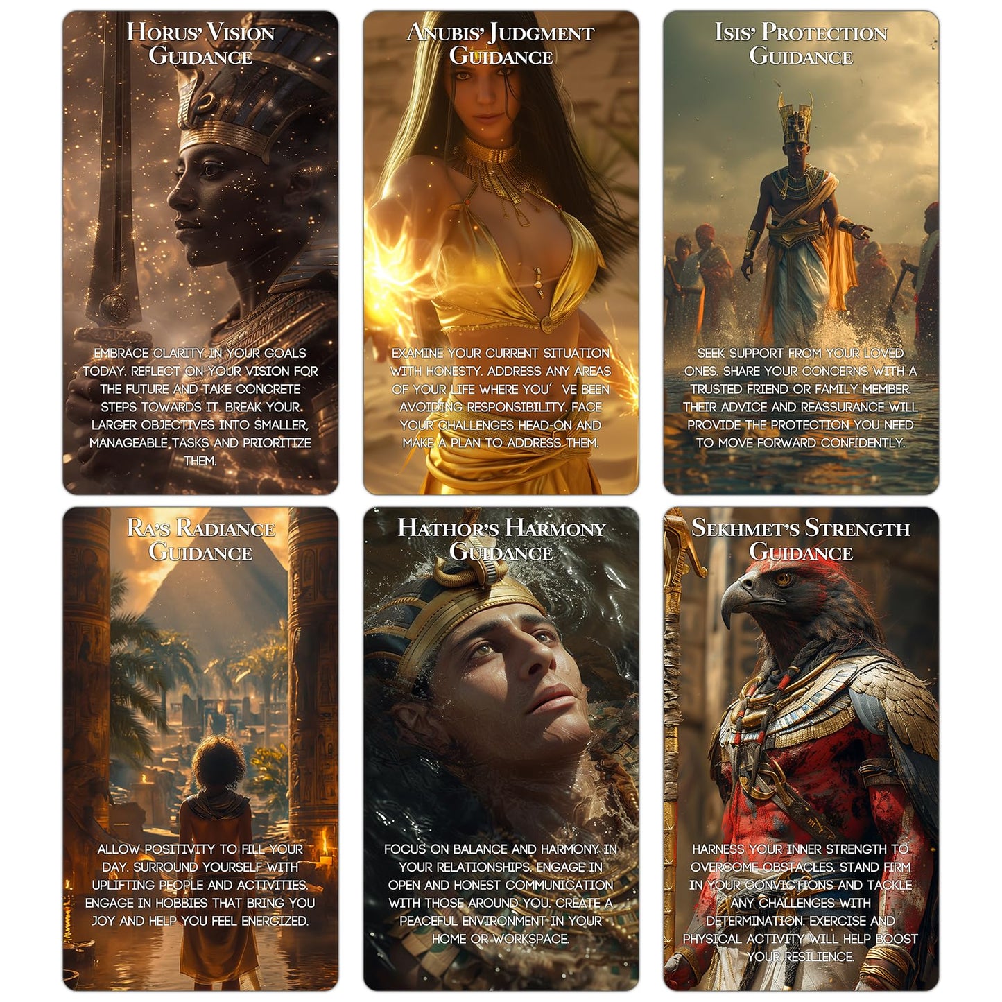 ZZBUY Ancient Egyptian Oracle Cards, Egyptian Symbols Oracle Deck for Beginners, Oracle Card with Meanings on Them