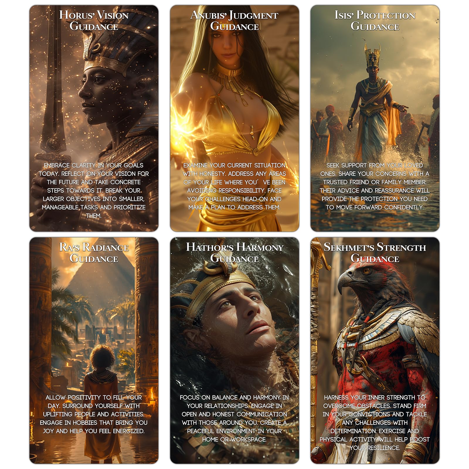 ZZBUY Ancient Egyptian Oracle Cards, Egyptian Symbols Oracle Deck for Beginners, Oracle Card with Meanings on Them