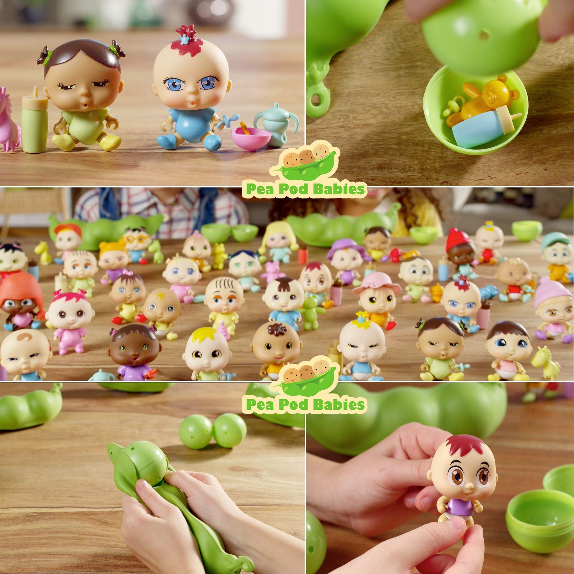 Playful Minds Pea Pod Babies Giant Twenty Five Piece Playset - Collectible Mystery Surprise Toy with Mini Baby, Clothing, & Accessories - All in