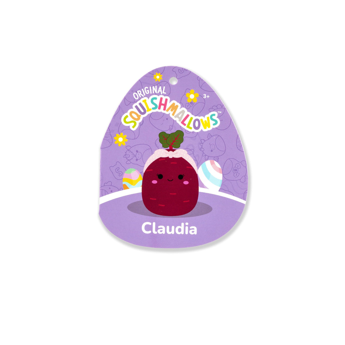 Squishmallows Original 14in Claudia The Purple Beet with Pink Headband - Official Jazwares Plush (Large)