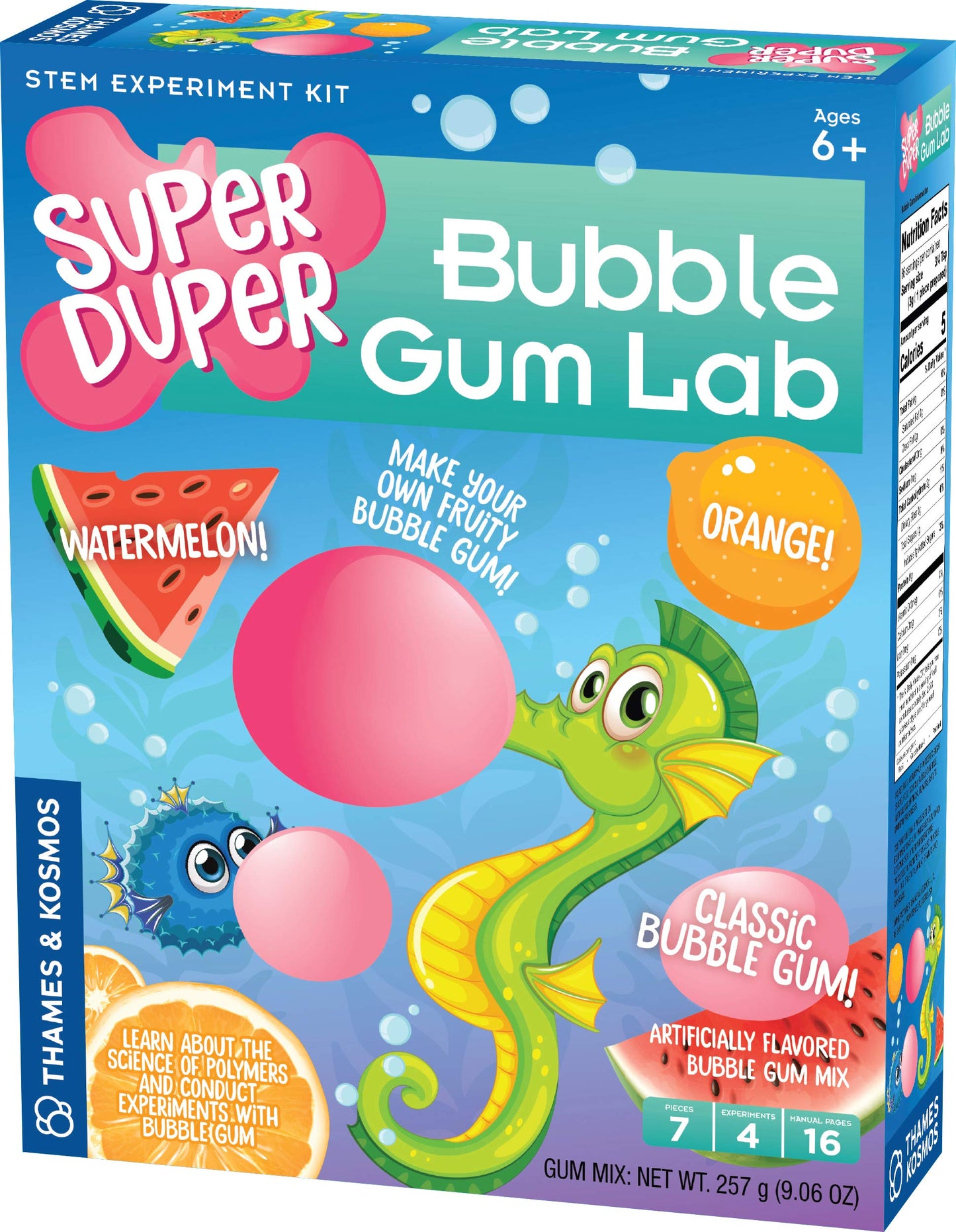 Thames & Kosmos Super Duper Bubble Gum Lab STEM Experiment & Activity Kit | Make Your Own Yummy Bubble Gum in 3 Flavors! | Learn About Science
